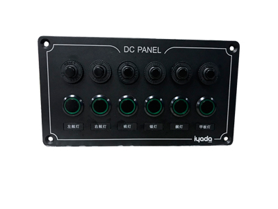 标准圆形金属开关 6路热保护器开关面板 可定制