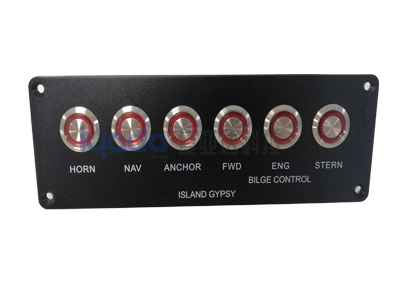 可定制直流 6路圆形配电开关板(不带接线板)