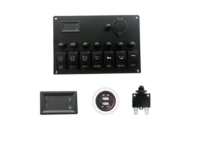 可定制 7路船型12V24V开关板适用游艇船舶房车 带电流热保护