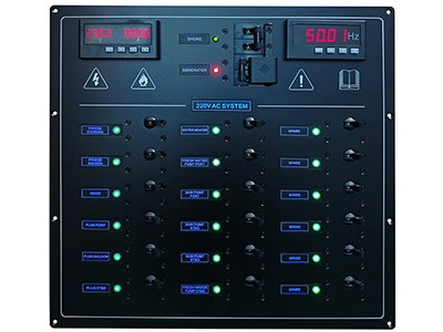 220V AC Marine Distribution Control Panel (Backligt)